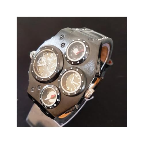 Trade Shop - Orologio Da Polso Nero Uomo Analogico Quarzo Moderno Fashion Alla Moda-image