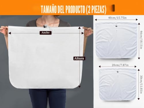 Miniatura 6 de Lananuvo 2 Pieza Filtro Cerveza Poliéster Bolsas De Filtro De Cerveza, Bolsa Colador De Malla Fina Con Cordón Reutilizables Bolsa De Gasa Filtrantes Para Mermelada Vino Frutas, Manzana, Yogurt