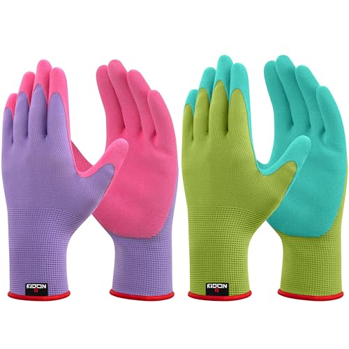 NoCry Premium Women's Gardening Gloves with Strong Non-Slip Grip - 100% Breathable