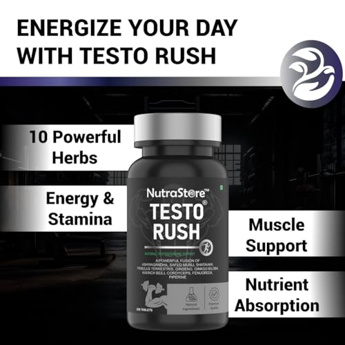 Image of NutraStore TestoRush & Multivitamin Advanced Combo | Testosterone Support with 10 Herbs | Multivitamin Supplement for Men & women with Ginseng, Ginkgo Biloba & Shatavari | Helps Maintain Vitality & Wellness | 90 Veg Tablets