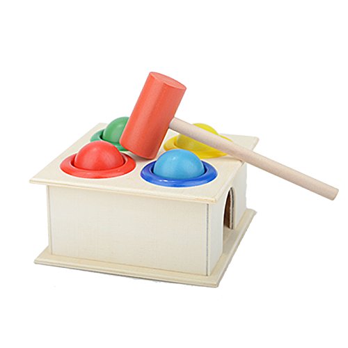 Andifany Hammering Wooden Ball Hammer Box Children Early Learning Educational Intelligence Toys