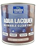 SIRAMICO COATINGS Clear Lacquer Top Coat | 1 Litre - Gloss Finish | UV Durable Multi-Surface Paint | Interior & Exterior Protection | Low Odour, Low Toxicity, Water-Based, Fast Drying for Wood, Metal,
