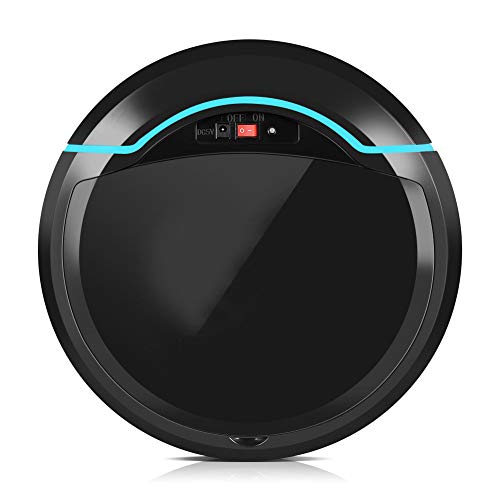 Raguso Robot limpo inteligente do limpador do chão a vácuo para casa para a família (Black)