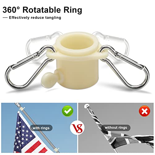 Flag Pole, 5Ft Flag Pole For House - Residential Or Commercial Metal Flagpole For Garden Yard Porch Truck Boat (No Bracket) #TOP3