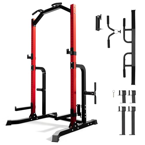 Outdoor Power Cage Squat Rack with Pull-Up & Dip Station