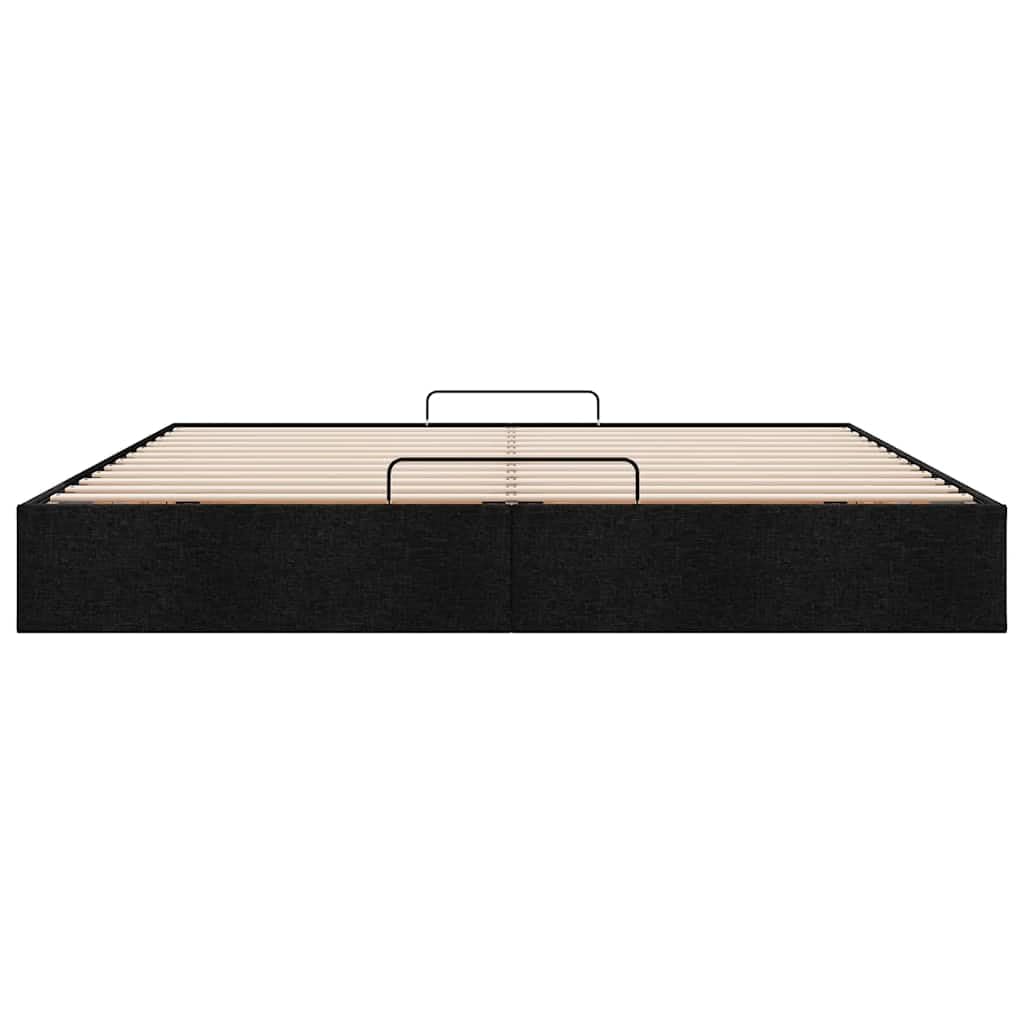 Cama Canape 160 x 200 cm, Cama Canape 160 x 200 cm, Cama Tapizada 1160 x 200 cm, con Espacio de Almacenamiento, Cama Matrimonio, Cama de Almacenamiento Negro