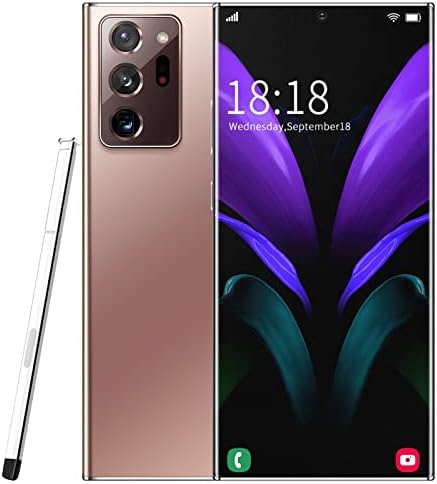 HSHOR Unlocked Smartphone Note20U+ Android Smartphone, 3GWCDMA: 850/2100/MHZ SIM Card Band Unlocked Cell Phones, Front Rear Cameras, Dual SIM Card (Color : Pink)