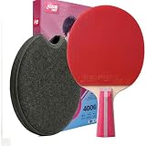 DHS Ping Pong Paddles with Fabric Paddle Cover Case，Sticky Rubber for Max Spin, 7-Ply Wood Table Tennis Racket, Tournament Ready