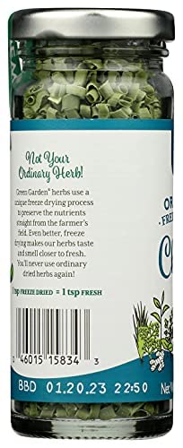 Green Garden Organic Freeze-Dried Chives - Freeze Dried Chives, Dried Chives, Substitute Chives Fresh, Chives Freeze Dried, Vegan, Certified Usda Organic Gluten-Free - 0.14 Ounces, 3-Pack #TOP1