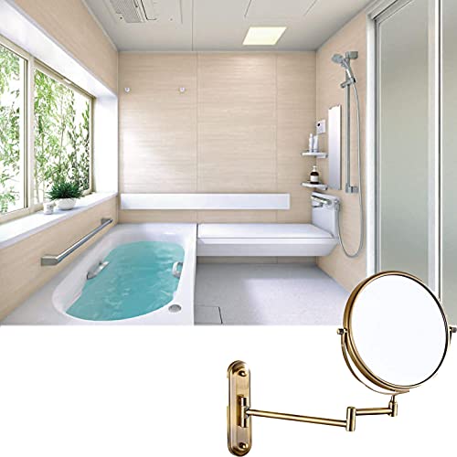 Miroir de maquillage mural chromé 8in double face rotative durable