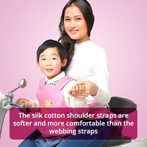 Image of Tony Stark Kids Safety Belt for Two Wheeler with Reflective Strips, Portable Seat Belt Children Motorcycle Harness for Motorcycle Bike, Adjustable Safety Harness for Boys Girls (Woodland Fawn)