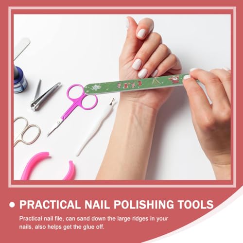 Limes à ongles Noël anti-résidus pour manucure parfaite