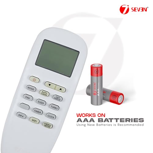 Image of 7SEVEN Compatible with Videocon AC Remote Control Model 215 Suitable for Split and Window 1 1.5 2 Ton Air Conditioner - Match Each Keys Exactly to Replicate Genuine Remote Function