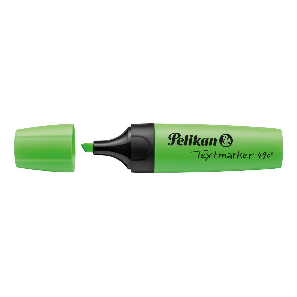 Pelikan Highlighters, Box of 10 Neon Green, Chisel Tip Quick Drying Water-Based Markers, Exam, Study & Office Highlighting - Image 3