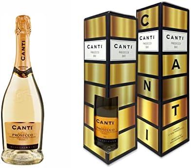 Canti Prosecco DOC Millesimato Extradry Vino Espumoso Italiano Seco in Caja de Regalo – 1 Botella X 750ml Canti Prosecco DOC Millesimato Extradry Vino Espumoso Italiano Seco in Caja de Regalo – 1 Botella X 750ml