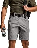 メンズ ハーフパンツ ショートパンツ 軽量 ストレッチ 速乾 通気性 防汚 クールドライ ウエストゴム サイドポケット アウトドア 登山 キャンプ 夏用 TSP600-STN_32W/10L