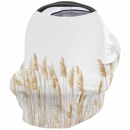 Nursing Cover for Breastfeeding Scarf, Fall Autumn Plant Baby Car Covers Super Soft Multi Use for Canopy Shopping Cart Cover Blanket Stroller Cover
