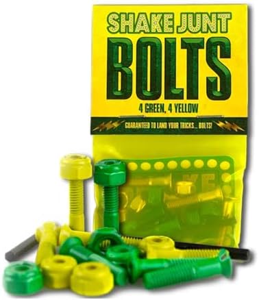 Allen Bag O Bolts Green / Yellow Skateboard Hardware Set - 1"