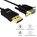 Foboiu DisplayPort to VGA Cable 6FT, Display Port DP to VGA Adapter Cord for Laptop/Desktop to Monitor/Projector, 1080P Male to Male (Not Bidirectional, Not Compatible with HDMI or USB)