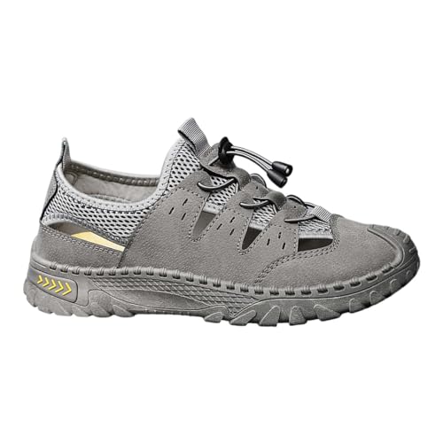 Sandalias de malla para hombre en gris talla 40 2/3 EU con cierre ajustable