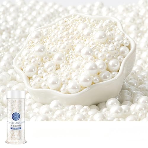 Perle Comestible Pour Gâteau - 120 g/130 g Bonbons Colorés - Perles, Étoiles, Vermicelles, Yeux D'Halloween Et Bâtonnets De Sucre Pour Décorations De...