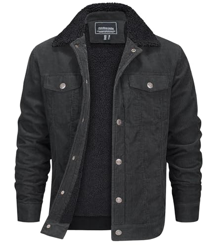 Veste velours homme grise chaude pour stopper le froid hivernal