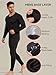 TRENDOUX Mens Long Johns with Neck Thermal Patch, Cozy Winter Thermals for Men, Warm Winter Thermal Base Layer Shirts and Pants - Black M