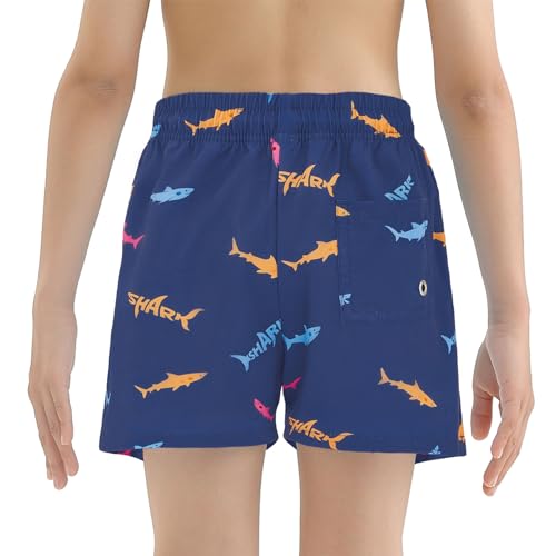 Century Star Boys Swim Trunks With Boxer Brief Liner Boys Swimwear Quick Dry Bathing Suit Toddler Swim Trunks Boys Swim Set 2-12 T Blue Shark 10-12 Years thumb #2