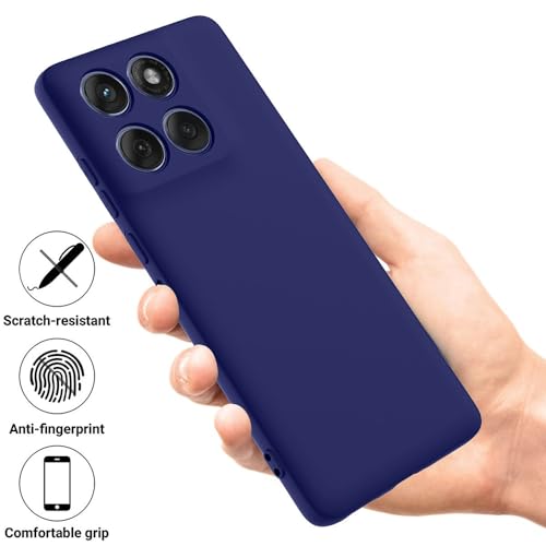 Image of Back Cover for Motorola Moto Edge 60 Pro 5G | Full Camera Protection | Premium Liquid Silicon Case | Flexible Bumper Case for Motorola Moto Edge 60 Pro 5G (Dark Blue)