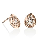 Elegantes y brillantes pendientes en forma de lágrima