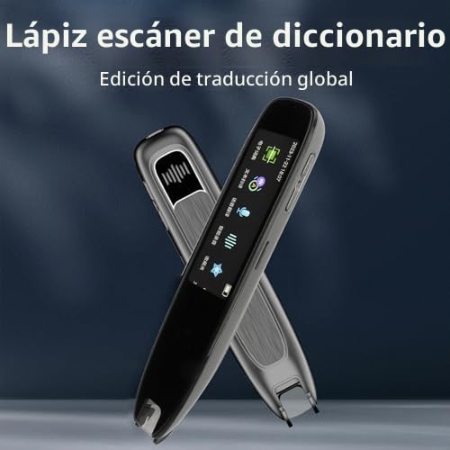 Lápiz de Escaneo de Traducción, Lector de Escaneo Negro, Escaneo de Lápiz de Diccionario, Dispositivo de Traducción de Escáner Inteligente para Estudiantes de Idiomas, Leer