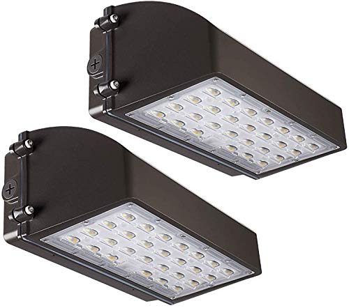 LEONLITE LED Full Cutoff Wall Pack Light, 45W Commercial and Industrial Wall Pack, IP65, UL Listed, 5625LM, Dimmable, IP65 Waterproof 5000K Daylight Outdoor Security Lighting Fixture, Pack of 2 LEONLITE LED Full Cutoff Wall Pack Light, 45W Commercial and Industrial Wall Pack, IP65, UL Listed, 5625LM, Dimmable, IP65 Waterproof 5000K Daylight Outdoor Security Lighting Fixture, Pack of 2