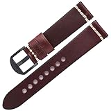 ● Nombre del artículo: Pulsera de reloj de cuero de cera de aceite
