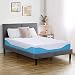 PrimaSleep 12 Inch Multi-Layered I-Gel Infused Memory Foam Mattress, California King, White/Blue
