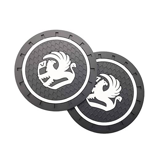 PSL Car Cup Holder Insert Anti-Dust Non-Slip Rubber Coaster Mats Compatible with Vaux Hall Model Cars 2 pcs