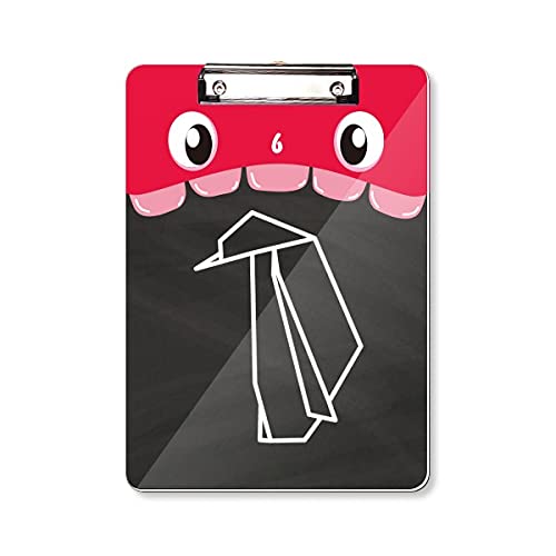 Origami pingouin dossier à tête plate géométrique : porte-bloc A4 pour bureau et notes