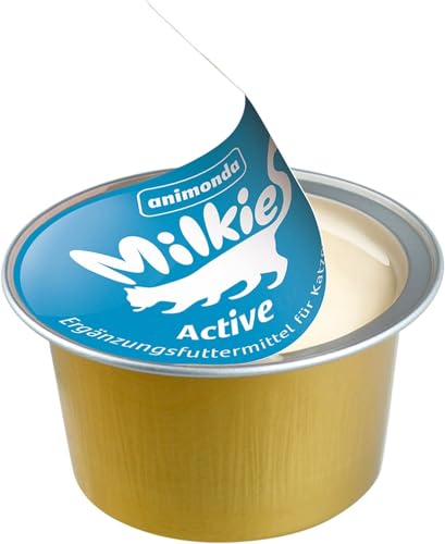 animonda Milkies Katzensnack mit Milch - Cups Selection Mixpack (20 Cups à 15 g), leicht verdauliche Katzenmilch für Erwachsene Katzen, Milch-Snack ohne Soja und Zucker