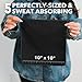 SweatBlock Microfiber Sweat Absorbing Handkerchiefs for Men and Women 10x10 Inch 5 Pack Black Reusable Machine Washable Towels for Face Body Gym Sports Travel or Daily Use Lightweight and Durable
