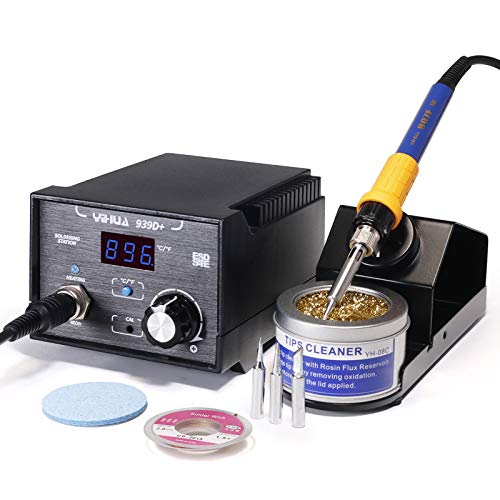 Yihua 939D+ Professional 75 Watt Equivalent Digital Soldering Iron Station ESD SAFE °F