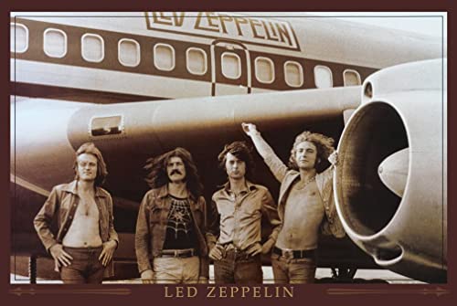 Buyartforless Led Zeppelin The Starship Airplane Poster de musique 36 x 24 cm