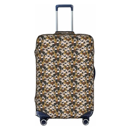 Housse de protection pour bagage Pug contre salissures polyester blanc S