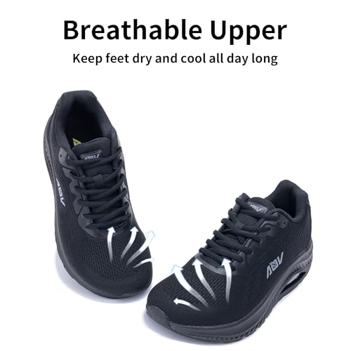 Image of AOV Wide Toe Box Shoes Women Arch Support Walking Shoes Plantar Fasciitis Orthotic Tennis Sneakers