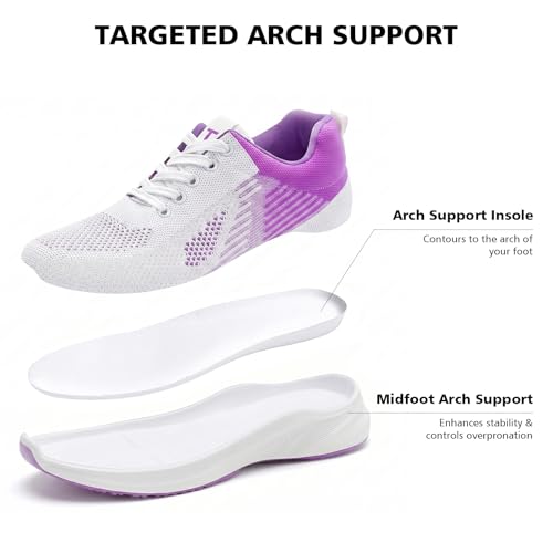 Image of Padgene Womens Sneakers Lightweight Tennis Walking Shoes Sports Running Shoes for Woman Mesh Breathable Gym Fashion Sneakers Athletic Comfortable Casual