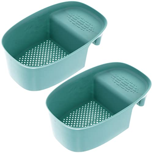 Trjgtas 2pcs The Strainers- Waste Fruit Brush - for Rack- Bowl Green Space- Baskets Holders Over Simple Basket Multifonction Petit Organisateur De Stockage Évier Passoire Légumes
