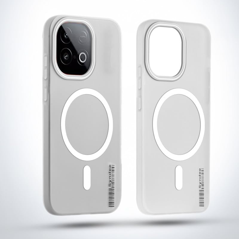 Image of Mr. Case Back Cover for iQOO Neo 10 5G Elegant Frosted White Translucent Back with Wireless Charging Support | Anti-Scratch Shockproof Phone Case - White
