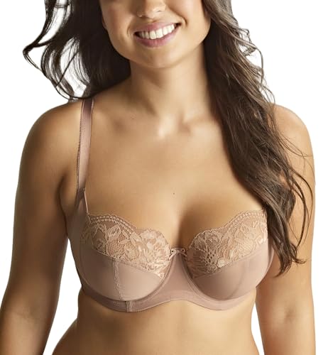 Panache Women's Nina Underwire Stretch Lace Side Support Bra | Balcony Style, Full Coverage for Large Busts