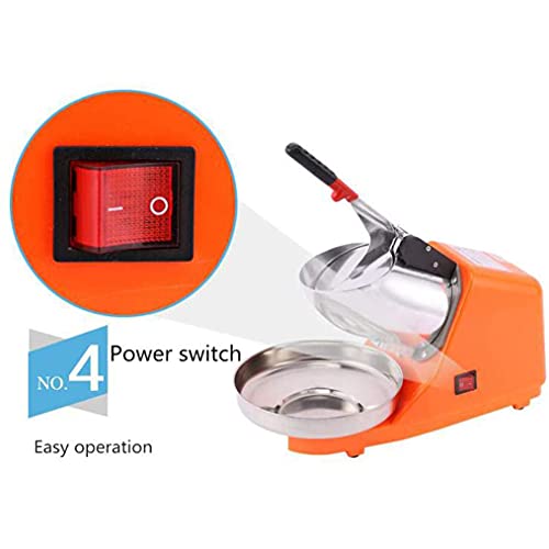 zhicheng shop Elektrischer Eisrasierer Schneekonusmacher Edelstahlmaschine Eisbrecher Rasierte Eismaschinen 65 kg/h für… – Bild 6