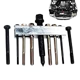 Large gamme d'applications : conçu comme un extracteur de roue dentée universel, cet outil d'extracteur de poulie de vilebrequin convainc également comme extracteur de roulement de frein et extracteur d'arbre de direction. Il offre une flexibilité pour divers projets de réparation de voiture. Les tiges d'extraction réglables s'adaptent à différentes structures et augmentent l'efficacité dans les ateliers.