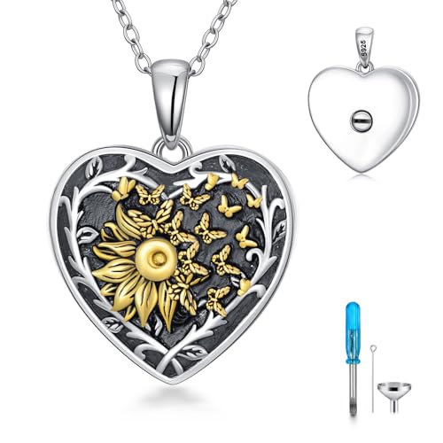 Dorunmo Urn Necklaces for Ashes 925 Sterling Silver Ashes Necklace Urns for Human Memorial Cremation Jewelry