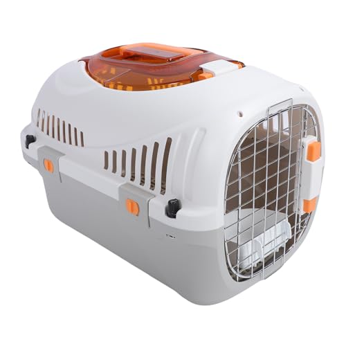 Dilwe Hartschalen-Kunststoff-Hundebox für Airline-Katzen für Reisen, Tragbare Tierhütte Im Freien – Bild 4